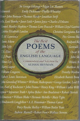 Item #101370 THE BEST POEMS OF THE ENGLISH LANGUAGE. Alissa Heyman