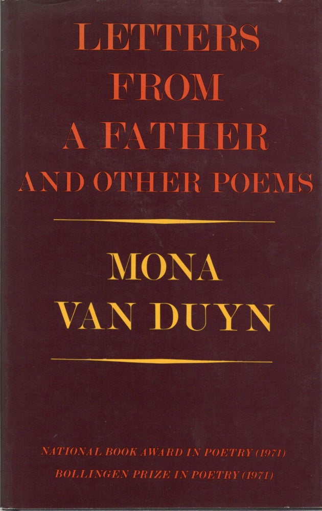 Item #106996 LETTERS FROM A FATHER AND OTHER POEMS. Mona Van Duyn.