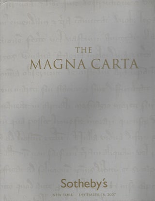 Item #98337 THE MAGNA CARTA (Tuesday, December 18, 2007 Auction Catalog). Sotheby's
